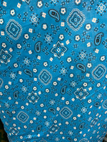 Load image into Gallery viewer, Poly Cotton Fabric - PAISLEY BANDANA print 58"/59" By the yard  pillows, bedding, costume
