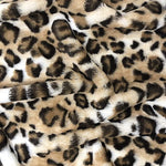 Load image into Gallery viewer, 58"  Wide Blond leopard Fur faux fur short pile 0.5” fabric by the yard
