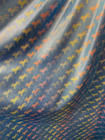 Load image into Gallery viewer, Unicorn  glitter foil pattern 4 way stretch spandex fabric, one hundred dollar bill, SOLD BY YARD 60 inches wide
