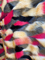 Load image into Gallery viewer, Faux Fur Short PIle tribal fabric per yard 60" wide

