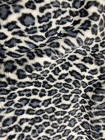 Load image into Gallery viewer, Minky Gray Leopard  Spotted  short pile by the yard
