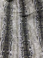 Load image into Gallery viewer, snake skin Brushed Venezia Jersey 4 way stretch  fabric, swimwear, dance wear, costume, body suits, and more
