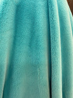 Load image into Gallery viewer, Mint plush thick minky bunny fabric / 58" Wide / Sold by the Yard
