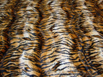 Load image into Gallery viewer, Siberian Tiger Dark Gold Animal print Velboa Fabric BY THE YARD 60" Wide

