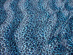 Load image into Gallery viewer, Blue/ Black Cheetah spots Animal Print Velboa Fabric BY THE YARD 60" Wide
