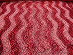 Load image into Gallery viewer, Red Leopard Cheetah spots Animal Print Velboa Draper Upholstery Fabric BY THE YARD 60" Wide
