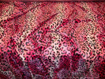 Load image into Gallery viewer, Leopard Pink/black Velboa upholstery apparel Fabric per yard 58” wide
