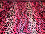 Load image into Gallery viewer, Leopard Pink/black Velboa upholstery apparel Fabric per yard 58” wide
