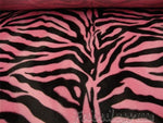 Load image into Gallery viewer, pink Zebra Velboa Animal print Drapery Upholstery Fabric BY THE YARD 60" Wide

