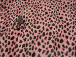 Load image into Gallery viewer, pink Dalmatian spots Animal print Velboa Fabric BY THE YARD 60" Wide Drapery, Upholstery, Clothing Fabric
