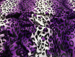 Load image into Gallery viewer, purple Leopard Cheetah spots Animal Print Velboa Upholstery Fabric BY THE YARD 60" Wide
