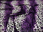 Load image into Gallery viewer, purple Leopard Cheetah spots Animal Print Velboa Upholstery Fabric BY THE YARD 60" Wide
