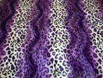 Load image into Gallery viewer, purple Leopard Cheetah spots Animal Print Velboa Upholstery Fabric BY THE YARD 60" Wide
