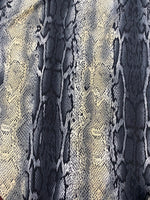 Load image into Gallery viewer, snake skin Brushed Venezia Jersey 4 way stretch  fabric, swimwear, dance wear, costume, body suits, and more
