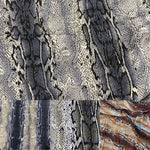 Load image into Gallery viewer, snake skin Brushed Venezia Jersey 4 way stretch  fabric, swimwear, dance wear, costume, body suits, and more
