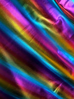 Load image into Gallery viewer, Spandex stripes rainbow swimsuit fabric per yard 60" wide

