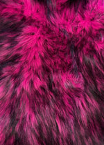 Load image into Gallery viewer, faux Synthetic Fur / hot pink husky Fabric by the yard 60" wide
