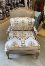 Load image into Gallery viewer, Damask on Midnight Renaissance Jacquard  Upholstery drapery fabric by the yard
