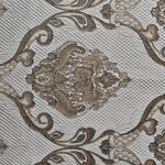Load image into Gallery viewer, Damask on Taupe Renaissance Jacquard  Upholstery drapery fabric by the yard
