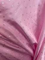Load image into Gallery viewer, Silver star pink Charmeuse  Satin polyester fabric 60" wide Solid Silky Shinny by the yard
