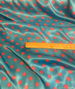 Load image into Gallery viewer, quarter inch round and oval polka dot charmeuse Fabric / 58" WIDE / sold by the yard

