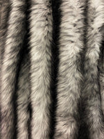 Load image into Gallery viewer, Dark Gray husky faux Synthetic Fur upholstery Fabric by the yard 60" wide
