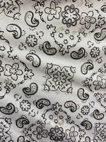 Load image into Gallery viewer, White bandana dance swimsuits 4 way stretch 58" wide  Sportswear Athletic yoga pants
