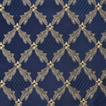 Load image into Gallery viewer, Diamond navy Renaissance Jacquard  Upholstery drapery fabric by the yard
