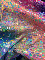 Load image into Gallery viewer, Hologram Reptile Snake Scales Nylon Spandex Fabric 58" wide
