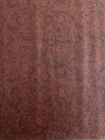 Load image into Gallery viewer, Floral tooled vinyl faux leather Embossed western fabric  54" Wide
