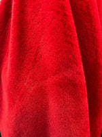 Load image into Gallery viewer, Red plush thick minky bunny fabric / 58" Wide / Sold by the Yard
