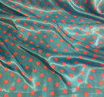 Load image into Gallery viewer, quarter inch round and oval polka dot charmeuse Fabric / 58" WIDE / sold by the yard
