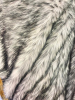 Load image into Gallery viewer, Light Gray husky faux Synthetic Fur upholstery Fabric by the yard 60" wide
