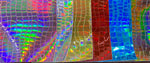 Load image into Gallery viewer, Faux Leather vinyl, Upholstery Crafts Crocodile,  Hologram fabric 54” wide
