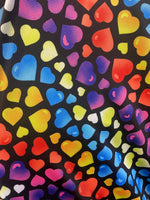 Load image into Gallery viewer, Multi hearts spandex Swimsuit clothing Fabric by the yard
