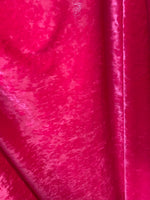 Load image into Gallery viewer, Fuchsia hot pink Crushed Stretch Ice Velvet Clothing Dress Spandex 4-WAY Stretch Fabric
