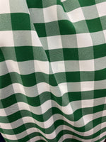 Load image into Gallery viewer, Kelly green 5 YARDS- Checker Fabric 60" Wide Gingham Buffalo Check Tablelcoth Fabric Decoration
