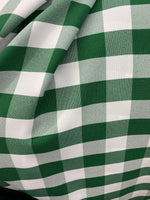 Load image into Gallery viewer, Kelly green 5 YARDS- Checker Fabric 60" Wide Gingham Buffalo Check Tablelcoth Fabric Decoration
