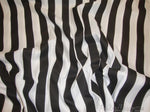 Load image into Gallery viewer, Black White Stripe Poly Cotton 1" Fabric per yard
