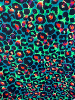 Load image into Gallery viewer, Multi Leopard pastel stretch spandex SOLD BY YARD 60 inches wide
