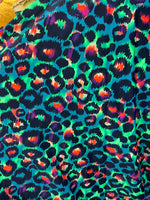 Load image into Gallery viewer, Multi Leopard pastel stretch spandex SOLD BY YARD 60 inches wide
