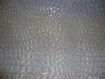 Load image into Gallery viewer, 54" GRAY Crocodile embossed Faux leather Upholstery vinyl
