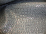 Load image into Gallery viewer, 54" GRAY Crocodile embossed Faux leather Upholstery vinyl

