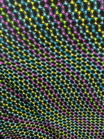 Load image into Gallery viewer, Multi geometry pattern 4 way stretch spandex fabric,SOLD BY YARD 60 inches wide
