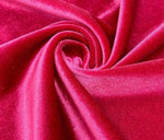 Load image into Gallery viewer, Fuchsia two way stretch velvet spandex apparel drapery fabric 60" Wide

