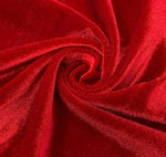 Load image into Gallery viewer, Red Two way stretch velvet spandex fabric 60" Wide
