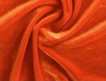 Load image into Gallery viewer, Orange  Stretch Velvet Fabric By The Yard | 58’’ wide
