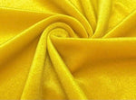 Load image into Gallery viewer, Yellow Stretch Velvet Polyester Velvet Fabric by the Yard for Tops, Dresses, Skirts, Dance Wear, Costumes, Crafts
