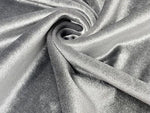 Load image into Gallery viewer, Silver stretch velvet spandex fabric 60" Wide
