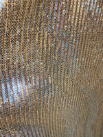 Load image into Gallery viewer, Gold Pleated Glitz Sequin Mesh Fabric By The Yard
